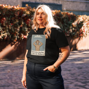 Unisex-Bio-Baumwoll-T-Shirt Pessimisten stehen im Regen…