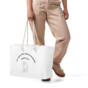 Oversized Strandtasche – Ich habe alles, was ich brauche